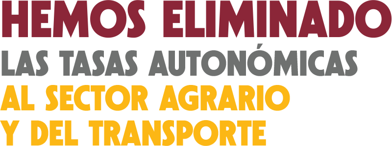 Hemos eliminado las tasas autonómicas al sector agrario y del transporte