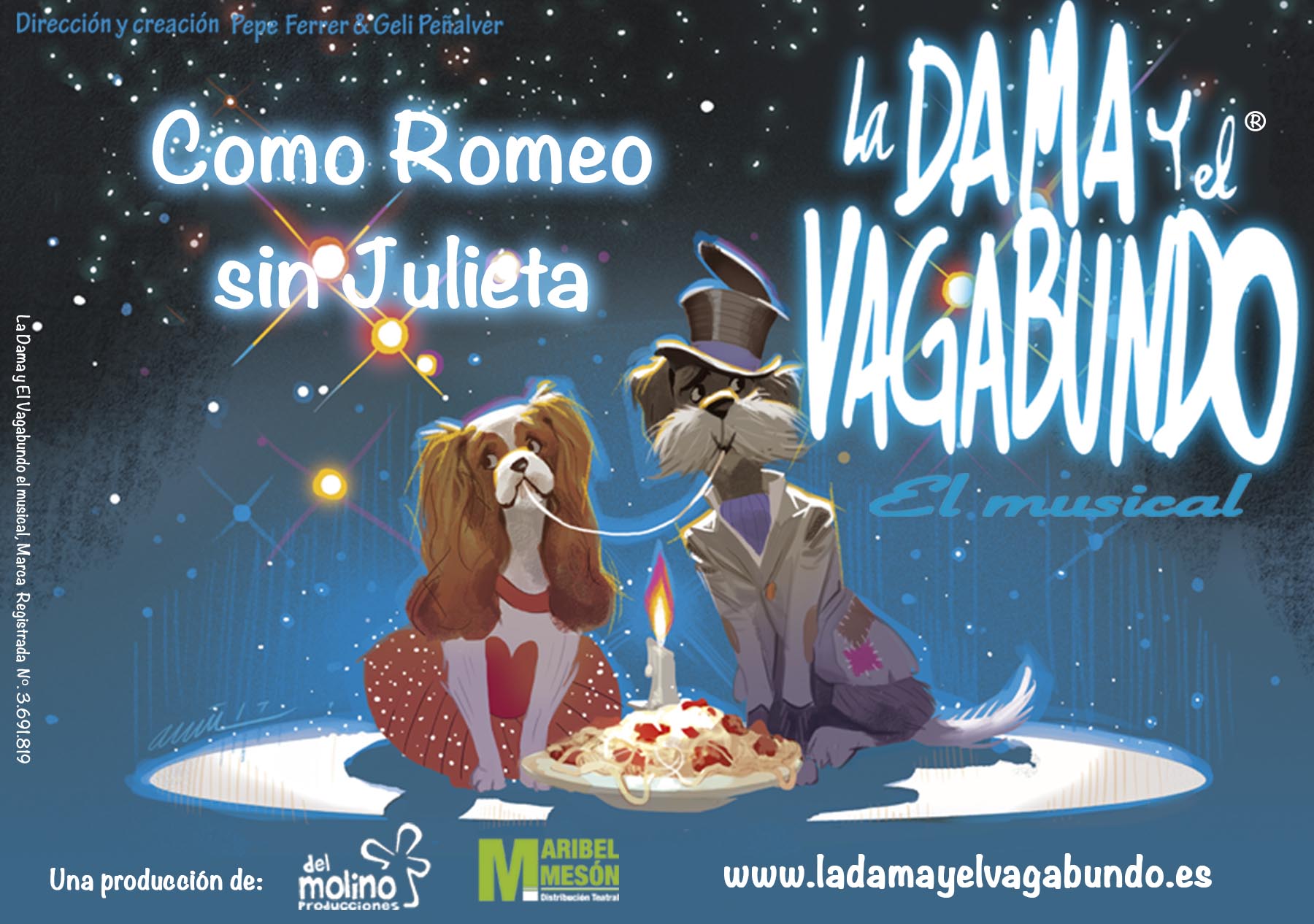 El miércoles 11 de septiembre se podrá ver en Cehegín 'La dama y el vagabundo. El musical'