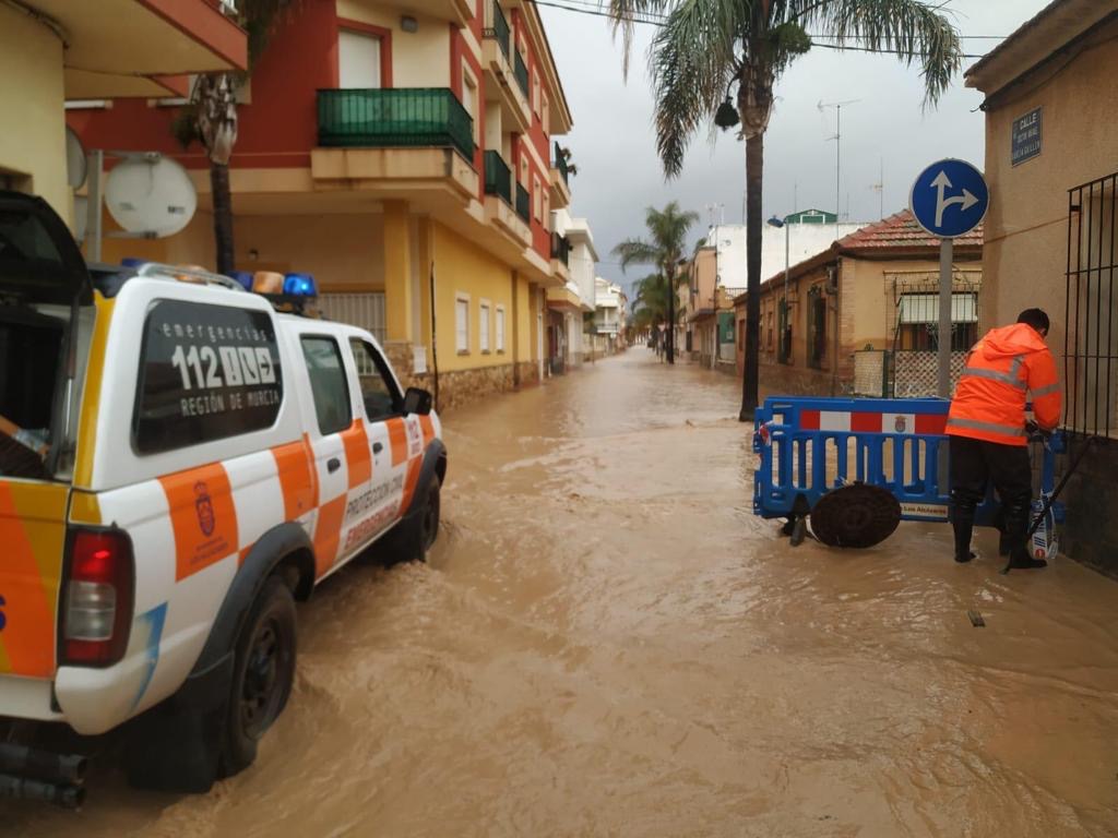 Activado el nivel 1 en fase de emergencia del Plan de Protección Civil ante el riesgo de inundaciones en la Región de Murcia