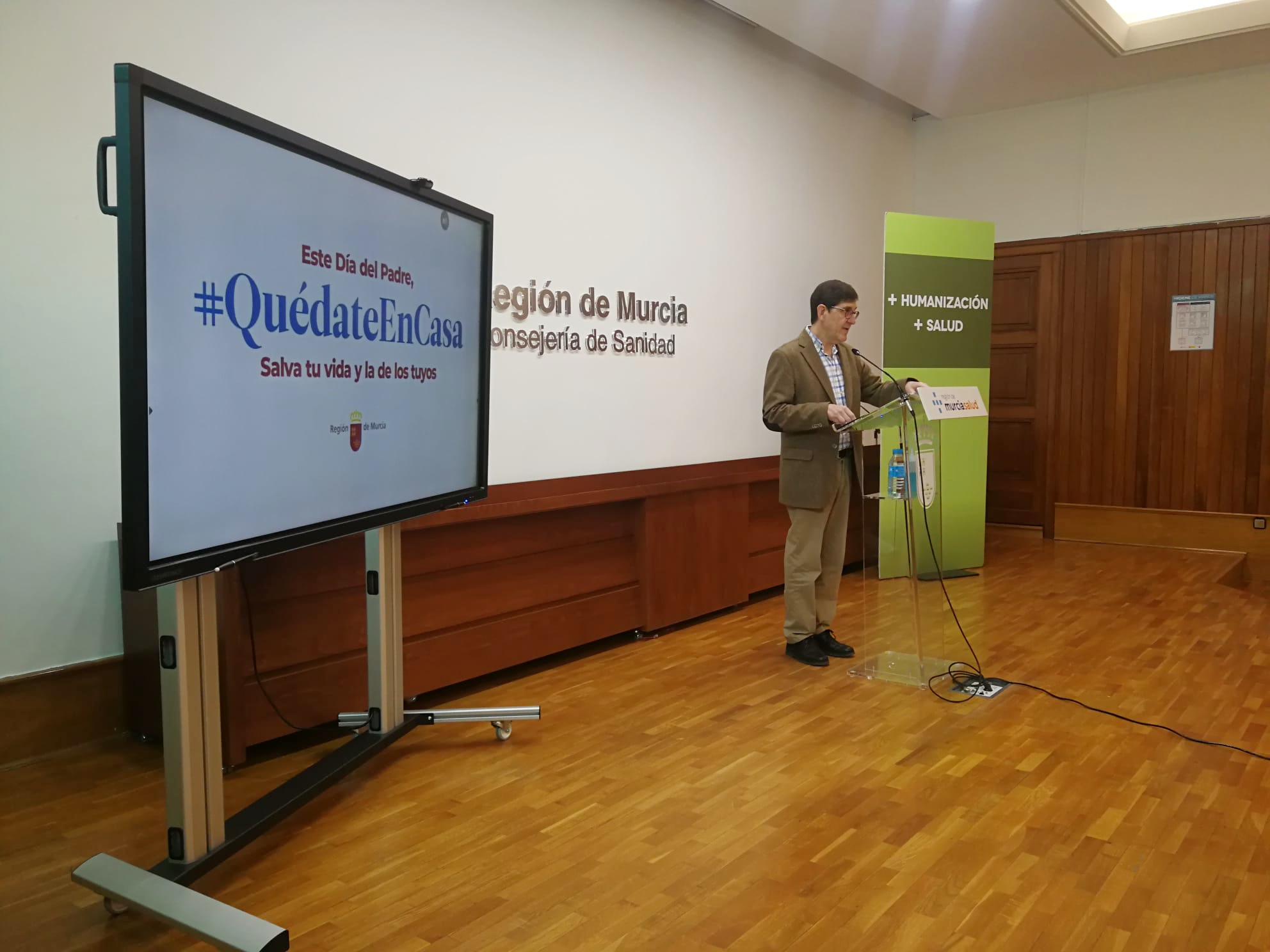 El consejero de Salud, Manuel Villegas, ofrece los últimos datos sobre Covid-19 en la Región de Murcia