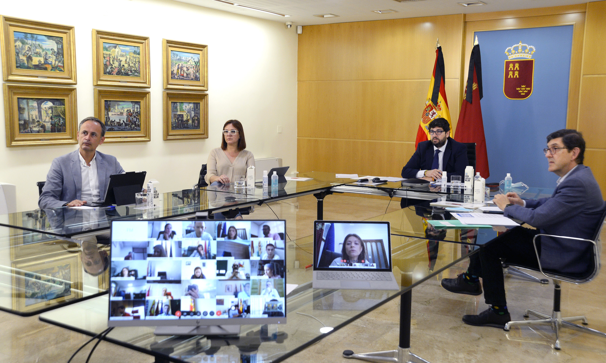 Reunión telemática con los alcaldes de la Región (1)