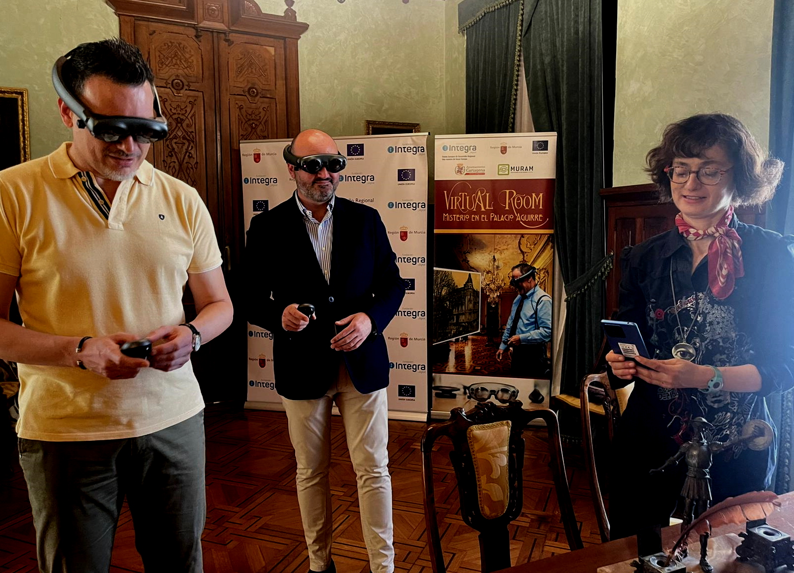Presentación de la novedosa aplicación de realidad mixta que sumergirá a los usuarios en la Cartagena modernista a través de una 'escape room' ambientada en el Palacio Aguirre