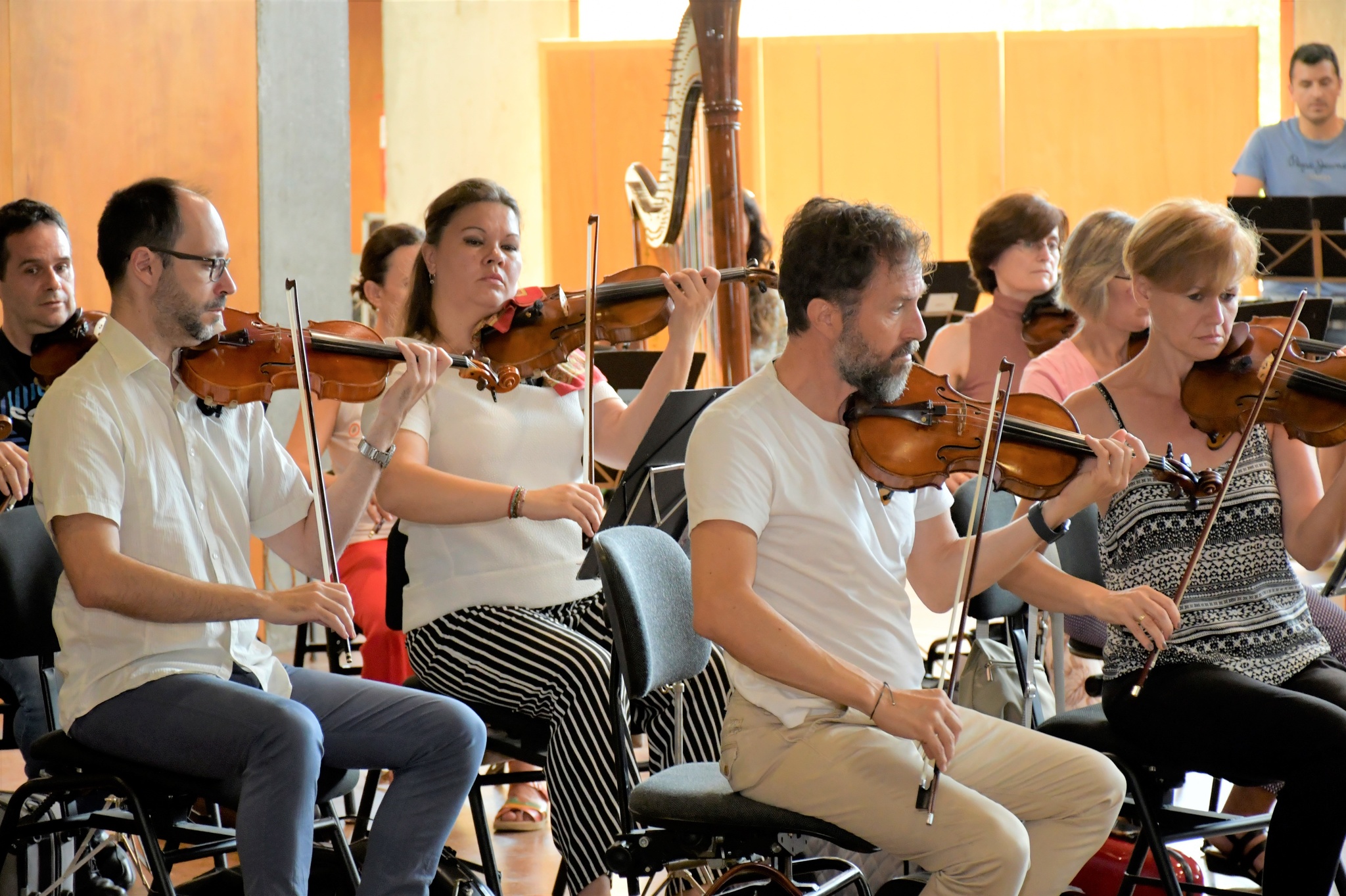 Ensayo de la Orquesta Sinfónica de la Región de Murcia para la clausura del Festival 'Numskull'