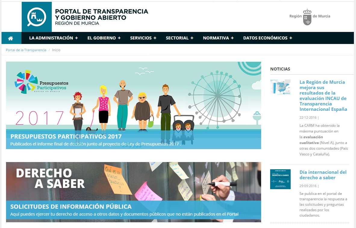 Portal de la Transparencia de la Región de Murcia