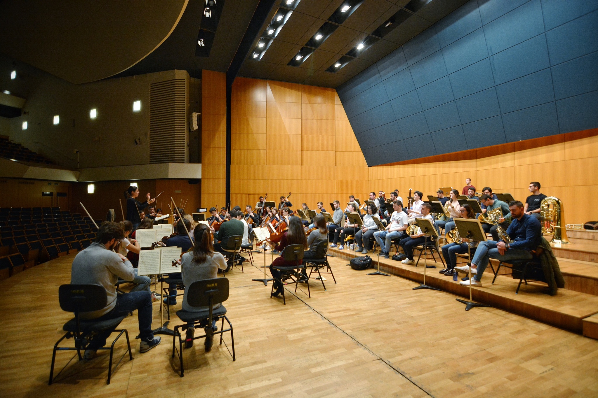 Imagen de uno de los ensayos de la Orquesta de Jóvenes de la Región de Murcia