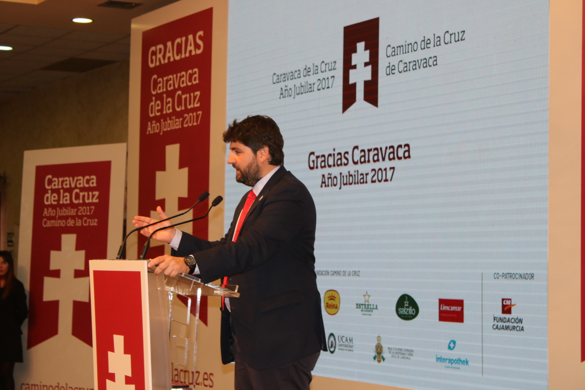 El presidente de la Comunidad, Fernando López Miras, participó hoy en el acto 'Gracias Caravaca Año Jubilar 2017'