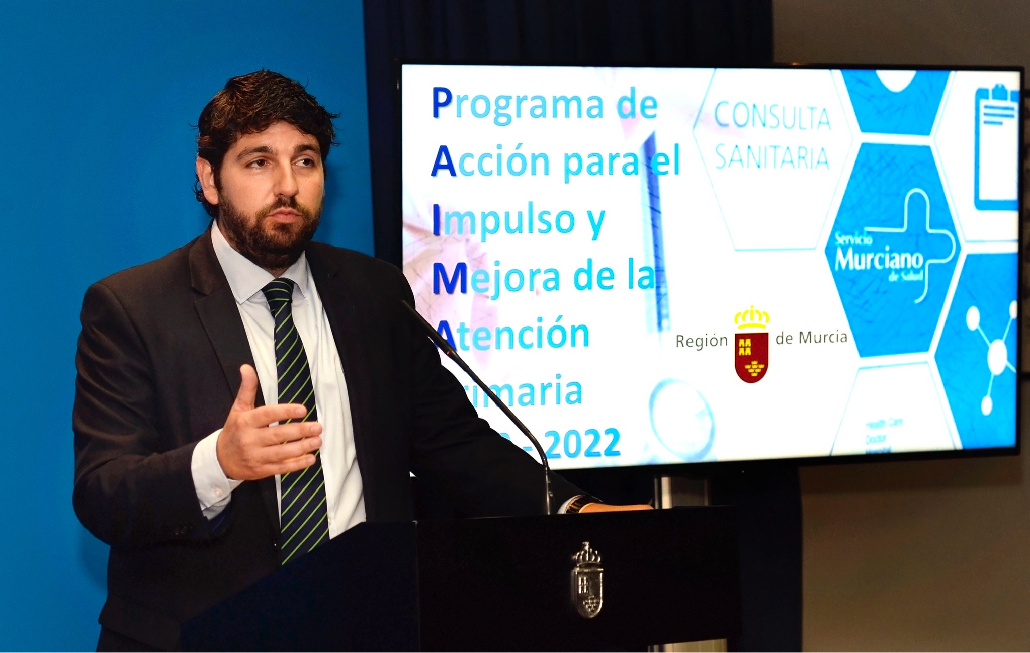 El jefe del Ejecutivo regional, Fernando López Miras, presenta el Programa de Acción para el Impulso y Mejora de la Atención Primaria