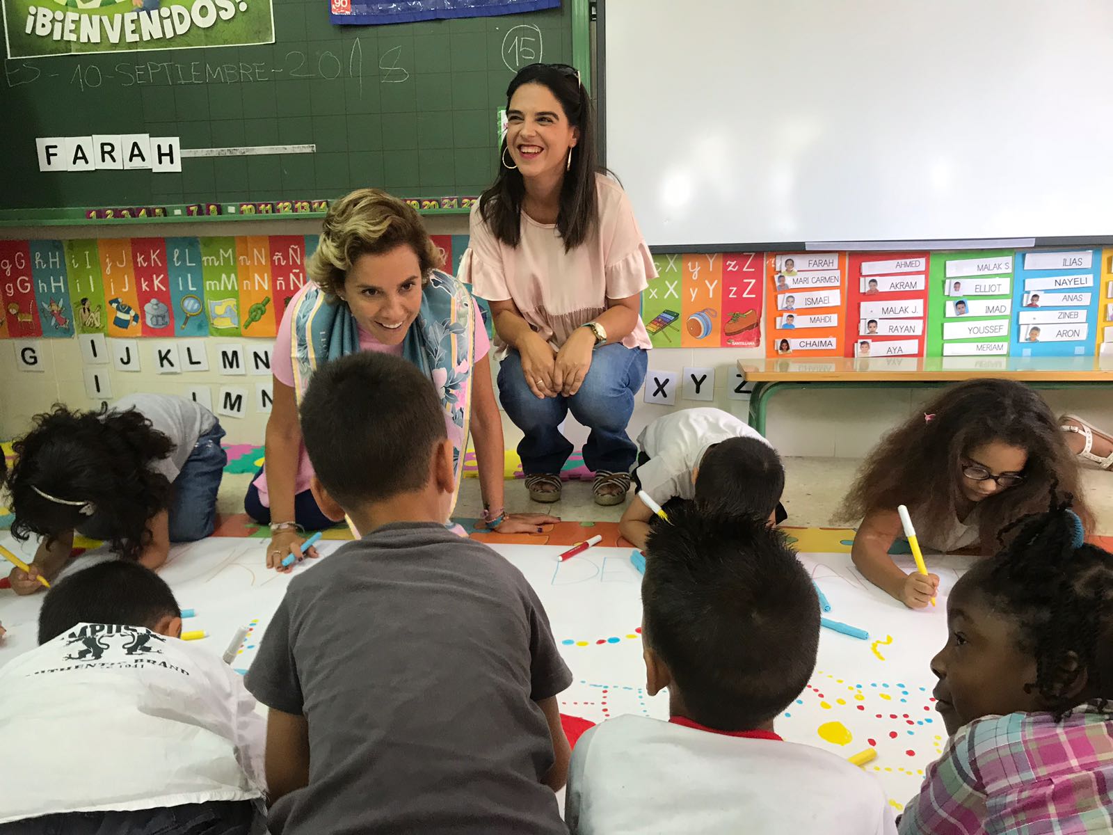 Martínez-Cachá visita el colegio San Cristóbal de Lorca