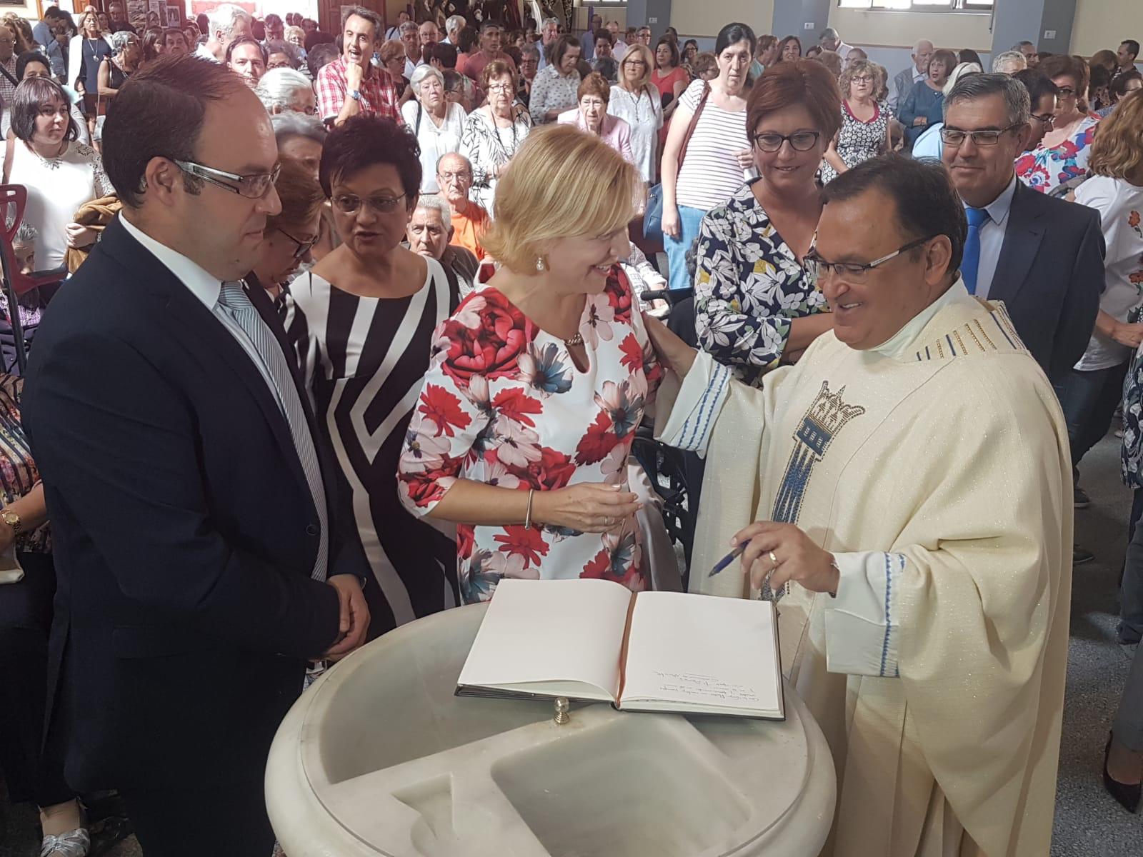 La consejera Violante Tomás asistió hoy en Jumilla a la misa de conmemoración del 50 aniversario de la Hospitalidad de Lourdes