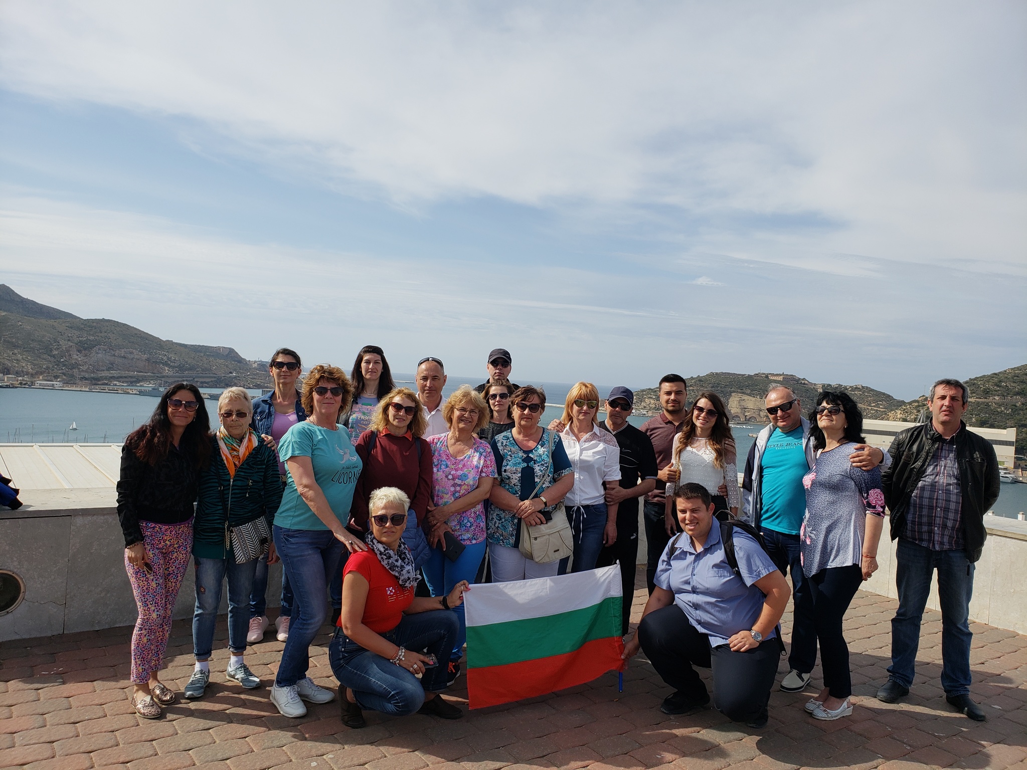 Turistas procedentes de Bulgaria en su visita a la Región de Murcia.