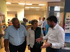 El consejero Antonio Luengo, junto al representante de Coordinadora de Organizaciones de Agricultores y Ganaderos, Vicente Carrión, y a la vicealcaldesa...