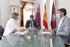 El presidente de la Comunidad, Fernando López Miras, se reúne con la alcaldesa de Cartagena, Noelia Arroyo (2)