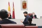 El presidente de la Comunidad, Fernando López Miras, durante su intervención en el pleno de la Asamblea Regional (II)