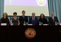 El consejero de Salud felicita a los graduados de la VI Promoción de Farmacia de la UMU (Universidad de Murcia)