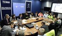 López Miras preside la reunión ante el aviso especial nivel rojo por fuertes lluvias que afecta a la Región