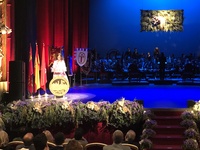 Cristina Sánchez participa en el acto de elección de abanderadas y proclamación de cargos festeros de los Moros y Cristianos de Murcia