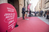 López Miras preside el acto de presentación de la campaña 'Taxistas por una ciudad segura'