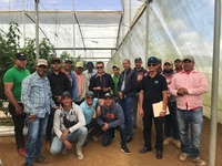 Técnicos de la Consejería acompañados de alumnos del curso de 'Mejora de las capacidades técnicas para la inclusión de pequeños productores en cadenas de valor en República Dominicana'