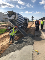 Obras de reparación de la carretera regional RM-F27 en Torre Pacheco