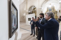 López Miras visita la exposición 'Solana y la modernidad otra' y anuncia que se limitan las visitas a grupos de 15 personas como medida preventiva para evitar la expansión del coronavirus