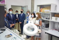 El consejero Miguel Motas visitó hoy la Universidad Politécnica de Cartagena para conocer el proyecto de investigación para detectar Covid-19 a través de imágenes médicas del tórax que ha recibido financiación de la Fundación Séneca 2