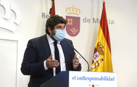 Rueda de prensa del presidente de la Comunidad, Fernando López Miras