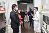 El consejero Miguel Motas visitó a los investigadores del Instituto Murciano de Investigación Biosanitaria que trabajan en proyectos sobre la Covid-19 y que han recibido financiación de la Fundación Séneca 2