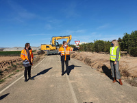 Visita al inicio de las obras en la carretera RM-F26