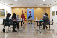 El presidente López Miras se ha reunido con representantes de la Federación Murciana de Asociaciones de Familias y Personas con Enfermedad Mental de la Región de Murcia