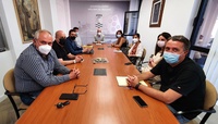 Imagen de la reunión entre los responsables de la Agencia Tributaria de la Región de Murcia y los del Ayuntamiento de Molina de Segura