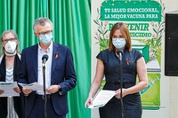 La vicepresidenta y consejera de Política Social, Isabel Franco, y el consejero de Salud, Juan José Pedreño.