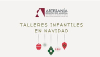 Cartel de los talleres artesanos para el público infantil organizados en Navidad