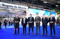 El jefe del Ejecutivo autonómico, Fernando López Miras, inaugura el 'stand' de la Región de Murcia en Feria Internacional de Turismo