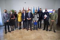 El presidente López Miras se ha reunido con representantes de asociaciones de ucranianos residentes en la Región de Murcia