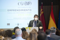 López Miras preside la presentación de la nueva Estrategia de Fomento del Emprendimiento 2022-2025