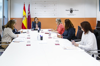 Isabel Franco reunida con los representantes de la Federación de Salud Mental Región de Murcia