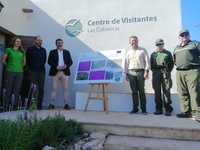 El director general del Medio Natural, durante la presentación de las actuaciones que se llevarán a cabo en la red viaria de Calblanque
