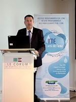 El director general del Agua, José Sandoval, durante su intervención en Montpellier