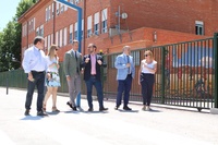 El consejero de Presidencia, Marcos Ortuño, visitó hoy junto con el alcalde de Lorca, Diego José Mateos, un solar junto al Colegio de Campillo.