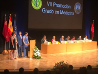 El consejero de Salud asiste a la graduación de la VII Promoción del Grado en Medicina de la Universidad de Murcia