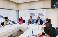 El consejero de Presidencia, Turismo, Cultura y Deportes, Marcos Ortuño, durante la constitución de la Mesa de Destinos Turísticos Inteligentes de...