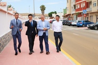 El consejero de Presidencia, Turismo, Cultura y Deportes, Marcos Ortuño, el alcalde de San Javier, José Miguel Luengo, el director general de Administración...