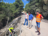 La directora de Carreteras, María Casajús, visitó los trabajos que se está llevando a cabo en la carretera regional que une Bullas con Aledo.