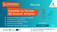 Cartel de la nueva edición de la Lanzadera Conecta Empleo Murcia.