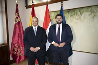 l presidente de la Comunidad, Fernando López Miras, recibe al embajador de la República Árabe de Egipto en España, Youssef Diaa Eldin Mekkawy