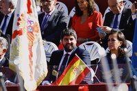 El presidente de la Comunidad, Fernando López Miras, asiste al desfile con motivo del Día de la Fiesta Nacional, presidido por SS.MM. los Reyes de España (2)