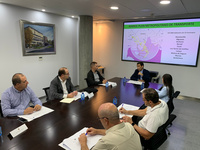 El consejero de Fomento e Infraestructuras, José Ramón Díez de Revenga, presenta el avance del Plan Metropolitano de Transporte de la ciudad de Murcia...