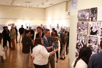 El consejero de Presidencia, Turismo, Cultura y Deportes, Marcos Ortuño, y la comisaria de la exposición, Isabel Durante, visitan la exposición en...