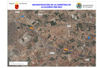 Plano reconstrucción de la carretera de La Aljorra (RM-602)