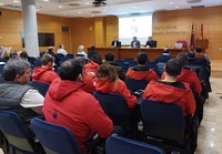 El consejero de Medio Ambiente, Mar Menor, Universidades e Investigación, Juan María Vázquez, en la inauguración de la jornada 'Operaciones Aérea...